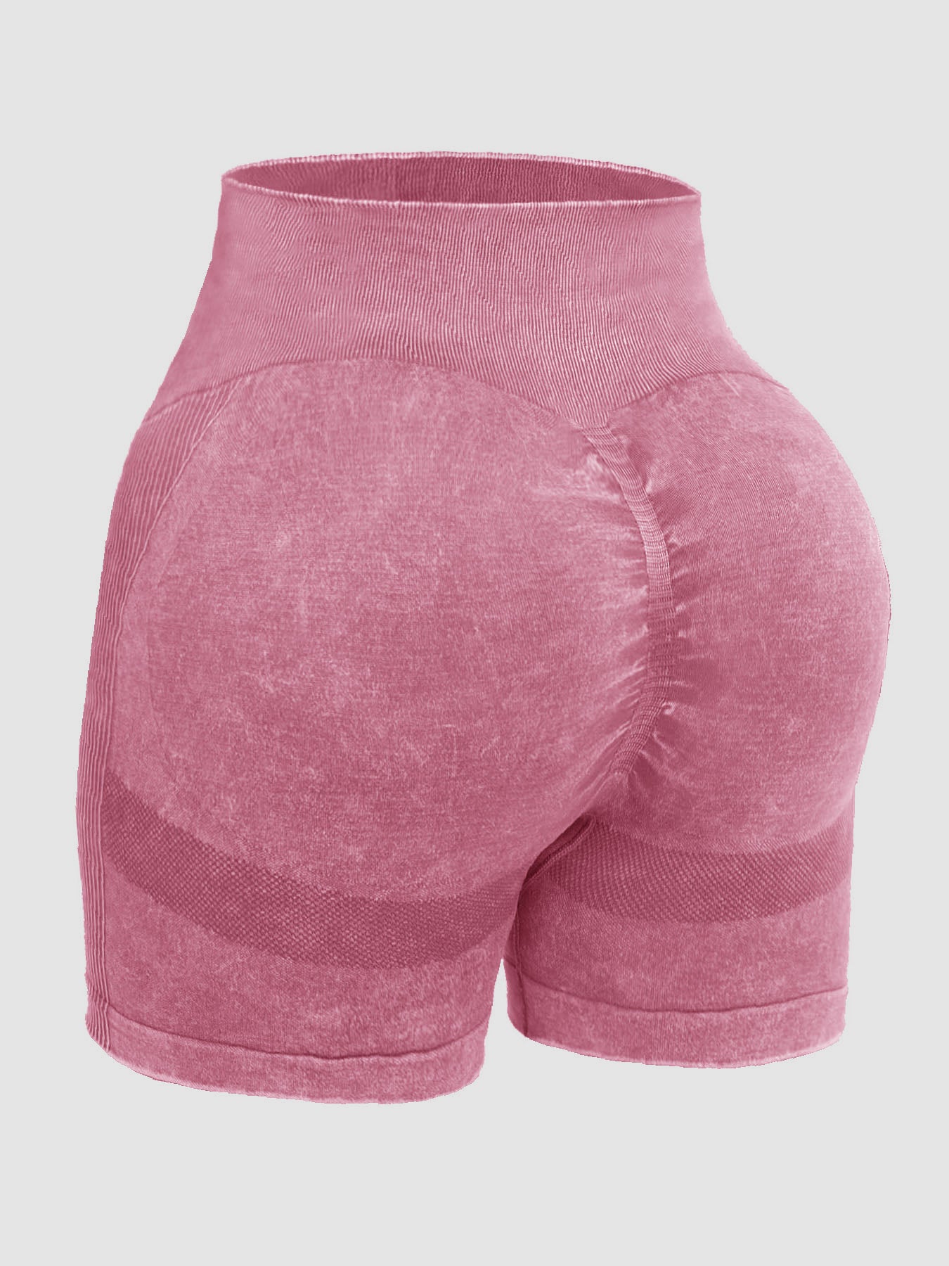 Washed High Waist Active Shorts 