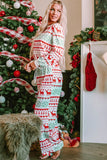 Christmas Element Round Neck Top and Pants Lounge Set Lingerie & Nightwear