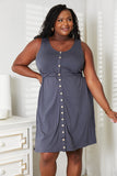 Double Take Sleeveless Button Down Magic Dress 