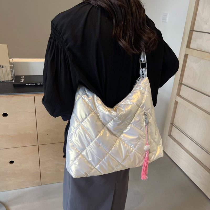 Quilted Nylon Travel Bag 