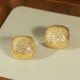 Gold-Plated Geometric Stud Earrings 