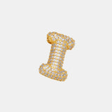 Inlaid Zircon Bubble Initial Necklace 