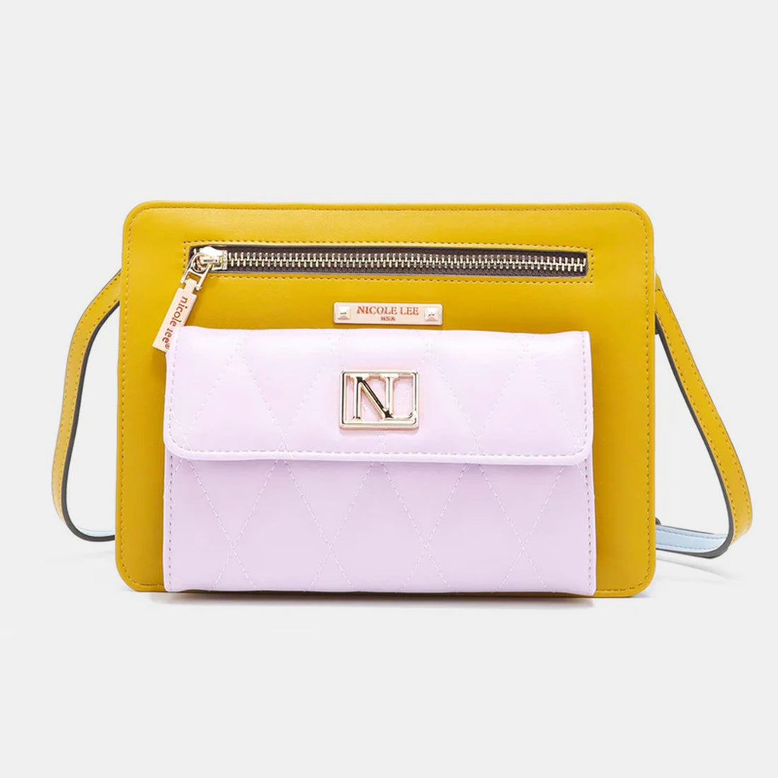 Nicole Lee USA Color Block Crossbody Bag 