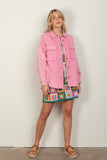 VERY J Full Size Button Up Raw Hem Long Sleeve Jacket 