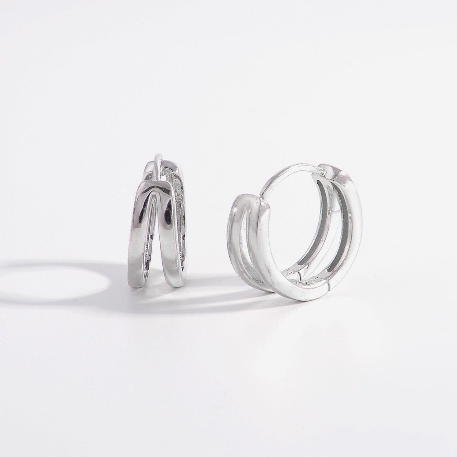 925 Sterling Silver Huggie Earrings 