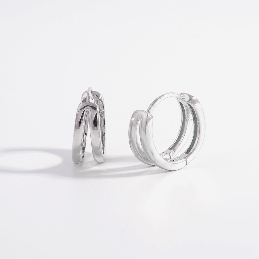 925 Sterling Silver Huggie Earrings 