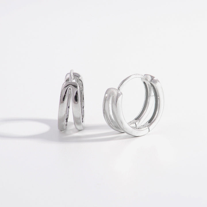 925 Sterling Silver Huggie Earrings 