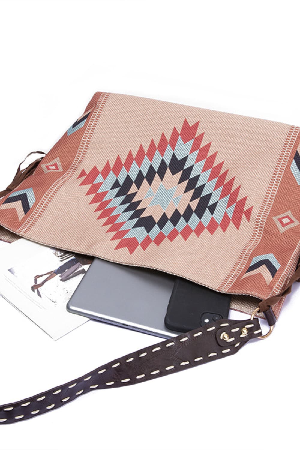 Geometric Canvas Tote Bag 