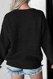 HELLO PUMPKIN Round Neck Long Sleeve Sweater 
