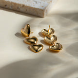 Stainless Steel Heart Earrings 