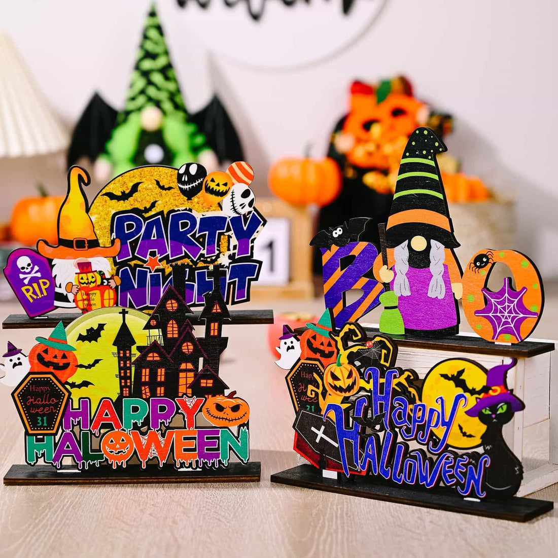 Assorted 2-Piece Halloween Element Ornaments 