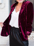 Button Up Lapel Collar Blazer 