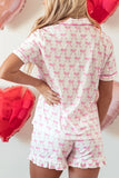 Bow Shirt and Shorts Lounge Set Lingerie & Nightwear