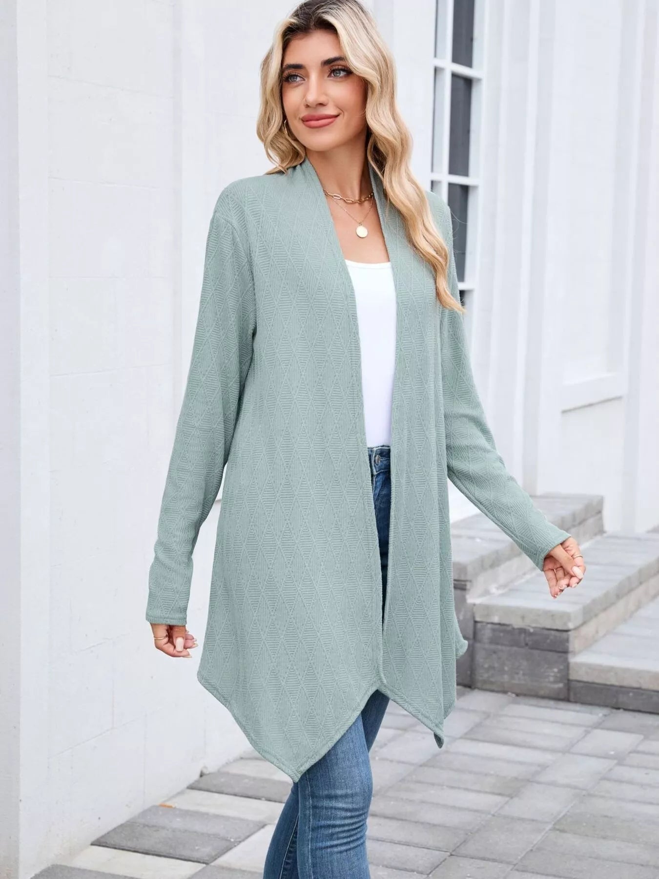 Open Front Long Cardigan 