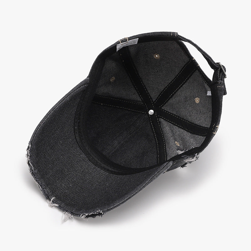 Distressed Adjustable Cotton Baseball Cap 