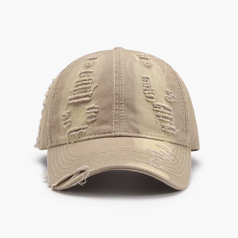 Distressed Adjustable Cotton Baseball Cap 