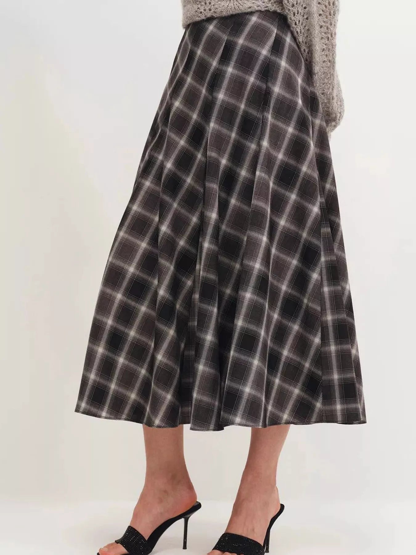 Plaid Midi Skirt 