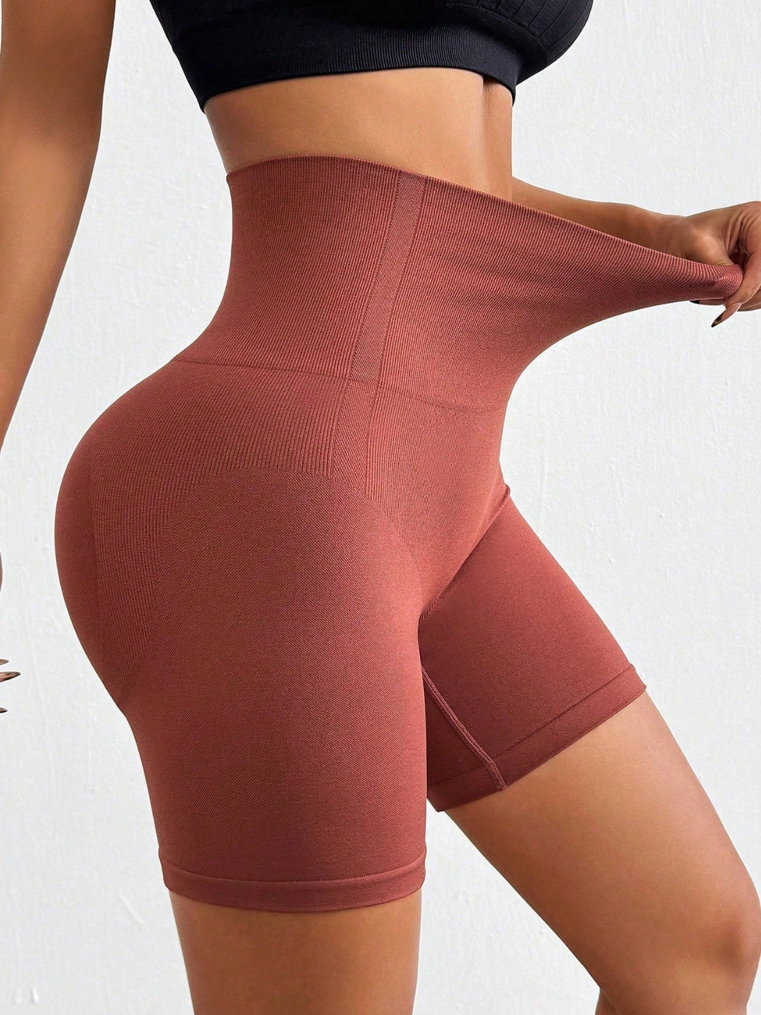 Seamless High Waist Active Shorts 