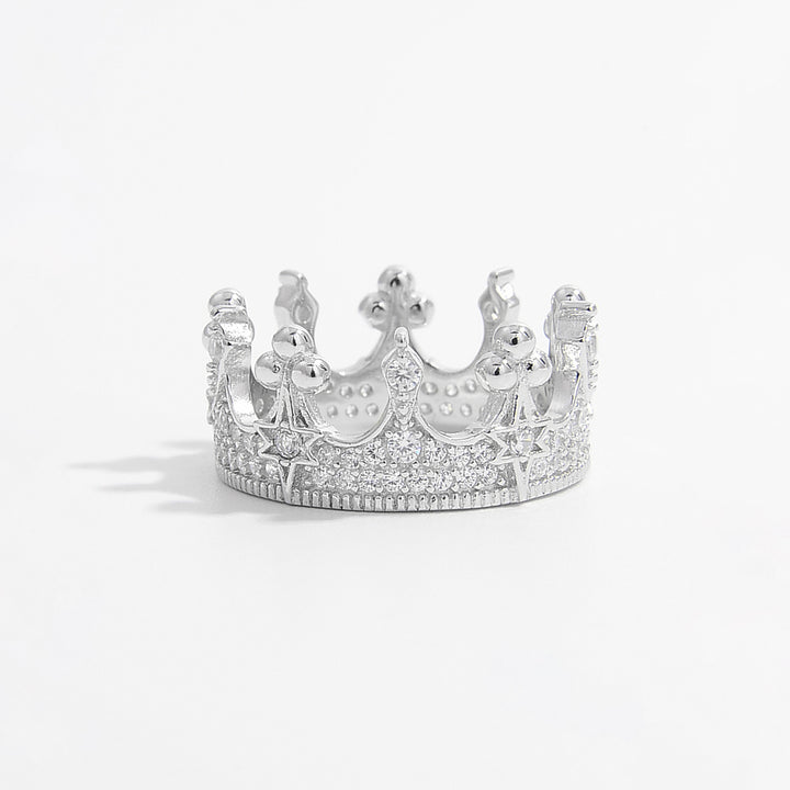 Crown Shape Zircon 925 Sterling Silver Ring 