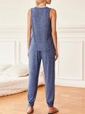 Ribbed Knit V-Neck Tank and Pants Lounge Set Lingerie & Nightwear
