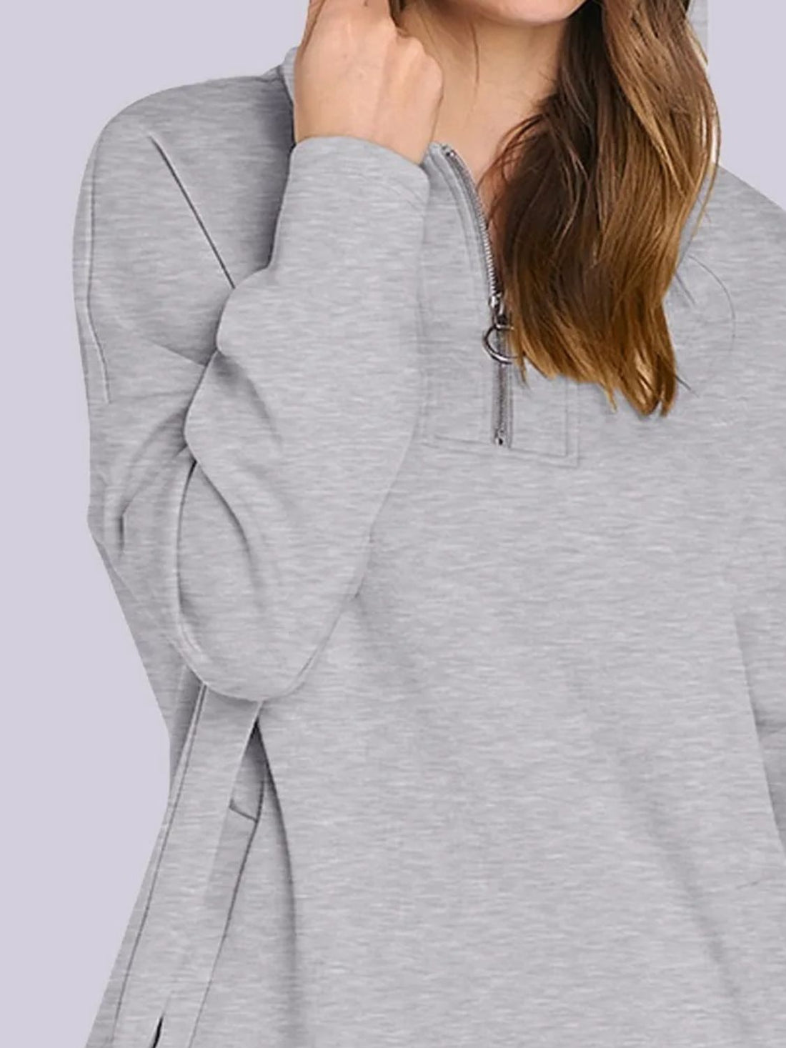 Quarter Zip Long Sleeve Hoodie 
