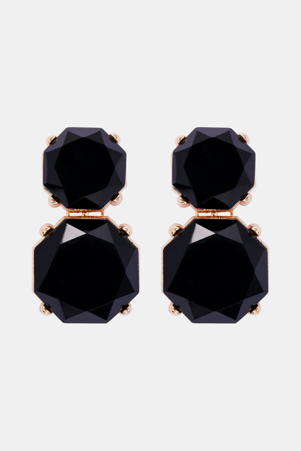 Geometrical Shape Zinc Alloy Frame Dangle Earrings 