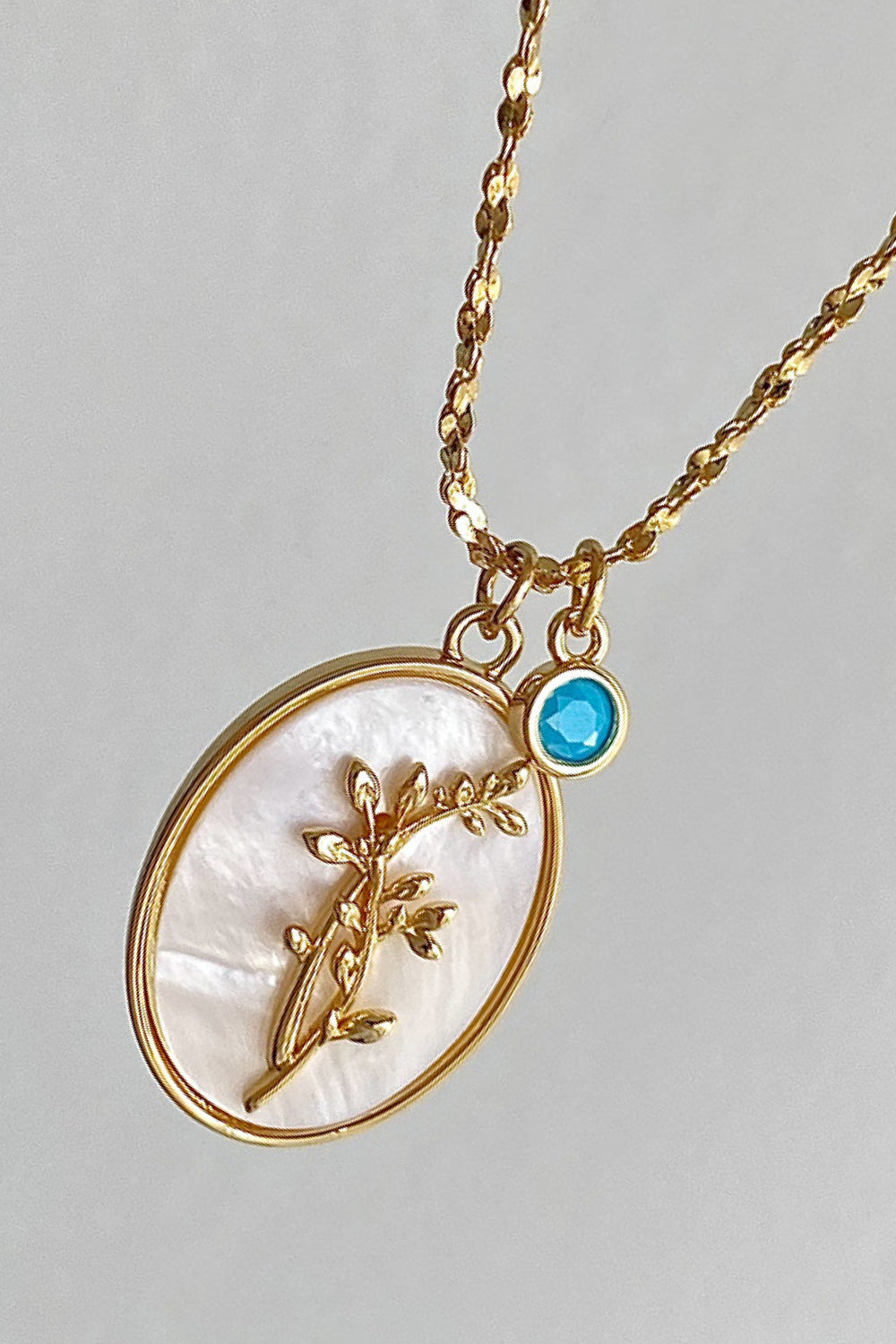 Flower Shell Pendant Copper Necklace 