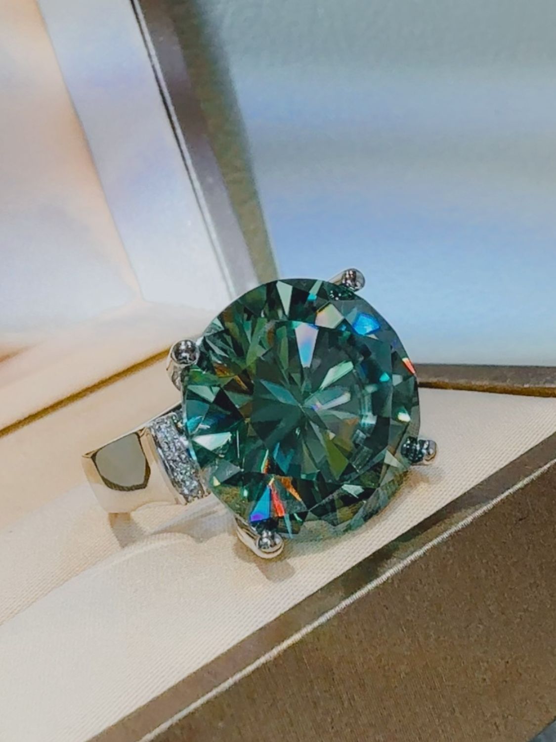 20 Carat Moissanite 925 Sterling Silver Ring Accessories