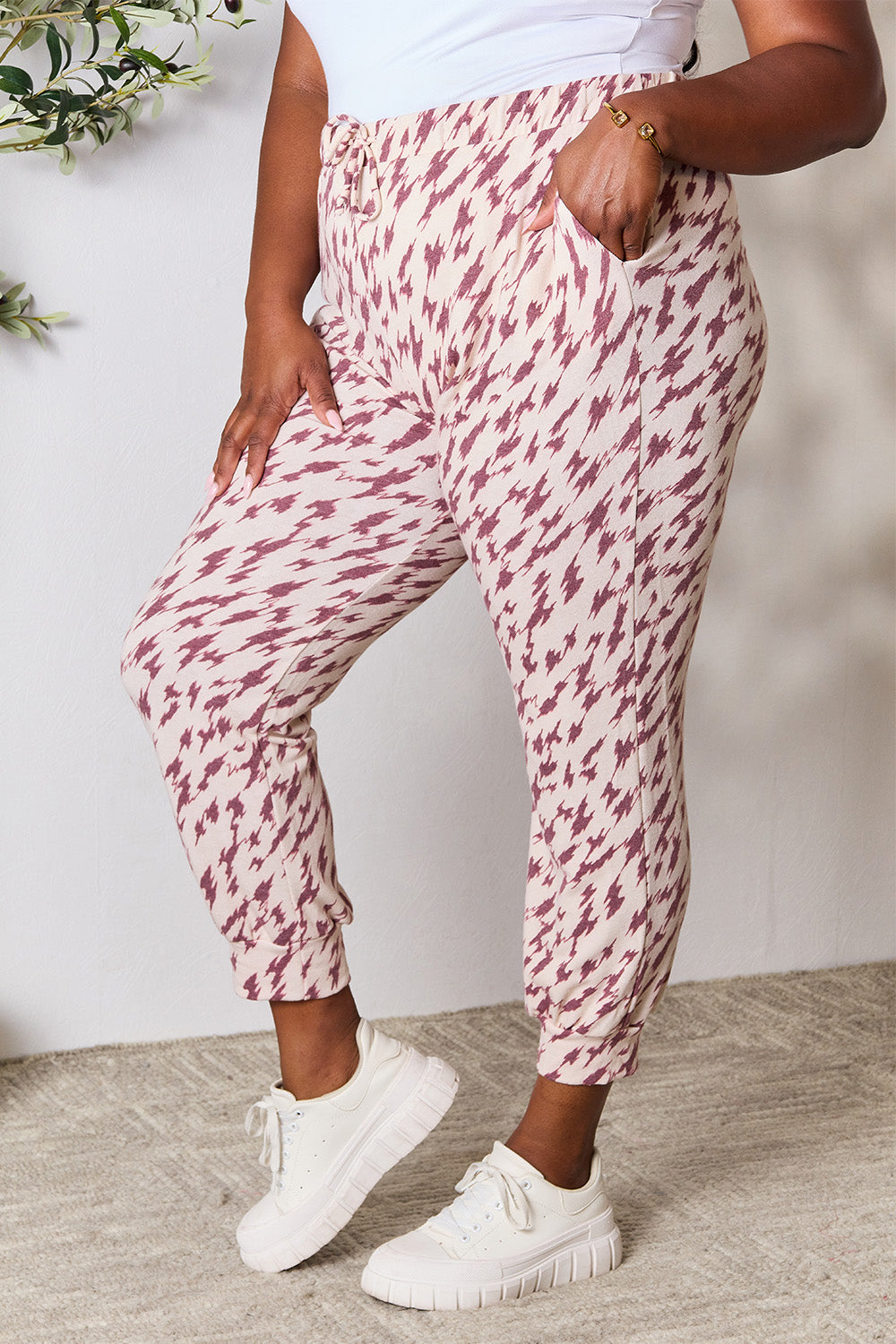 Heimish Full Size Printed Drawstring Pants Pants