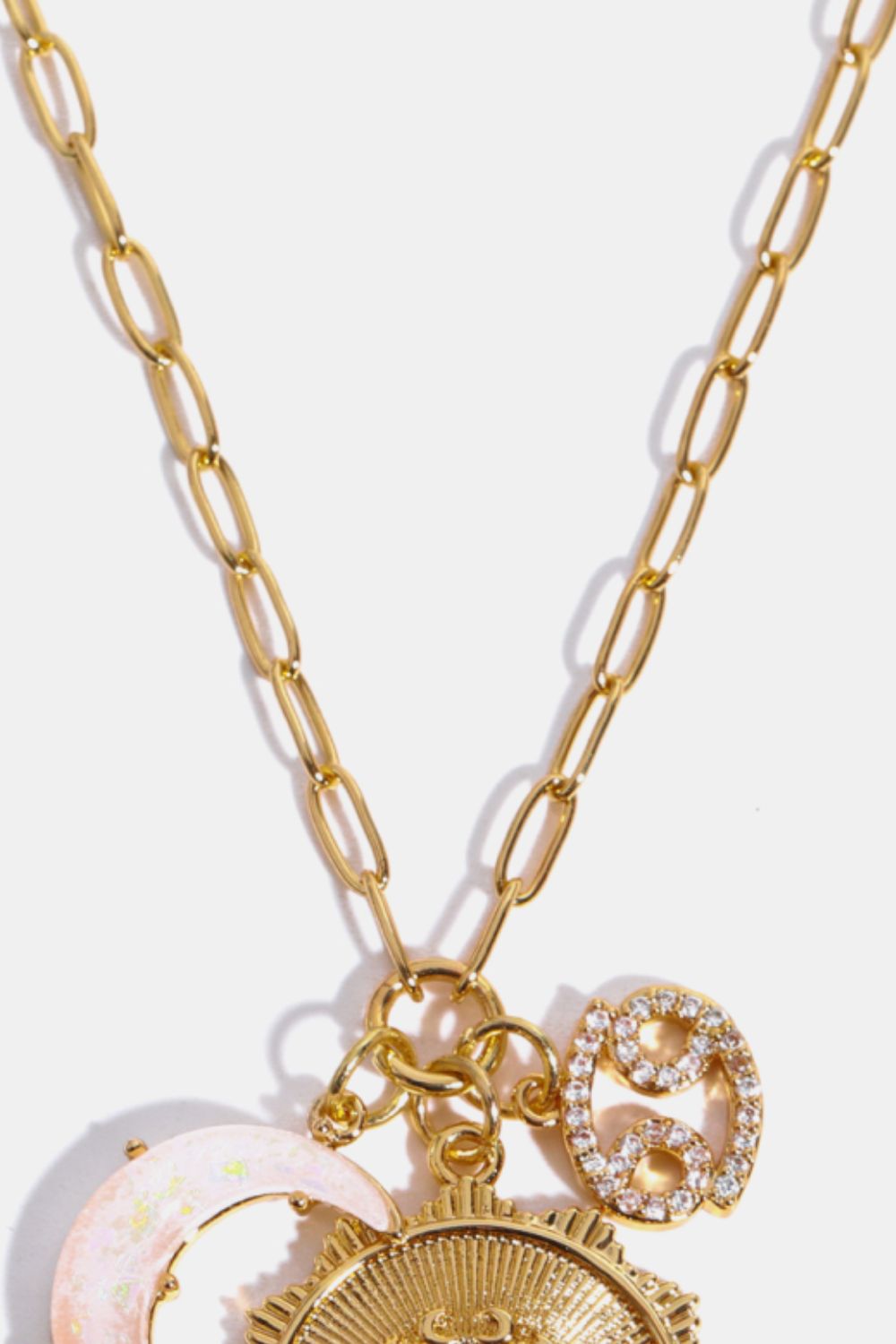 Constellation and Moon Pendant Copper Necklace 