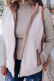 Fuzzy Zip Up Vest Coat with Pockets 