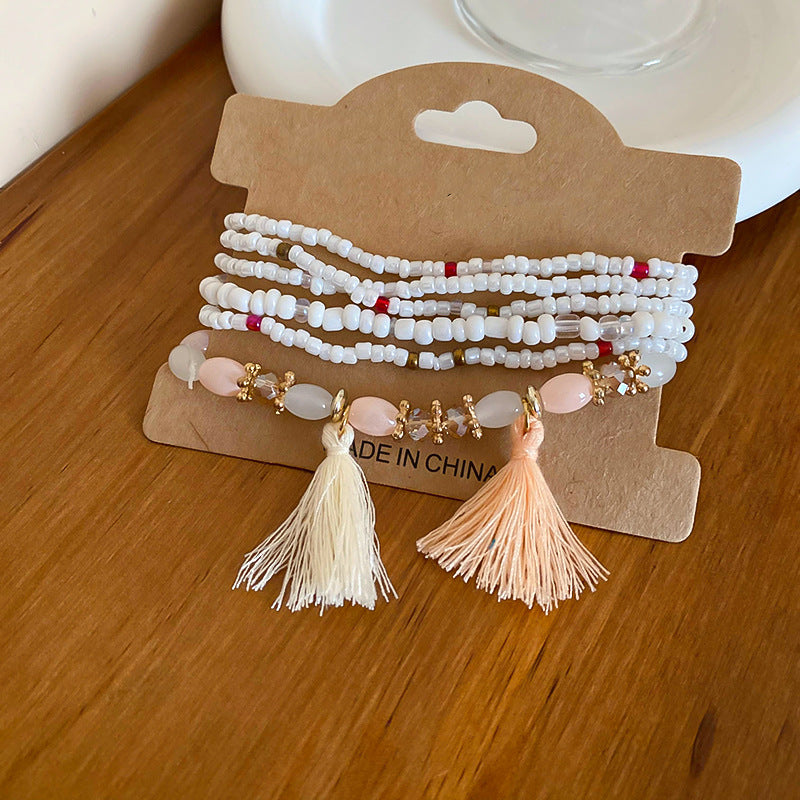 Tassel Rice Bead Bracelet 
