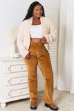 Double Take Open Front Long Sleeve Cardigan 