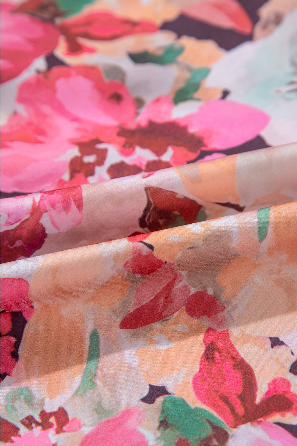 Frill Floral Button Down Long Sleeve Shirt 