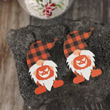 Wooden Dwarfs Pumpkin Dangle Earrings 