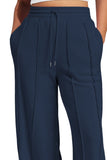 Drawstring Wide Leg Active Pants 