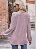 Mandy Long Flounce Sleeve Round Neck Blouse 