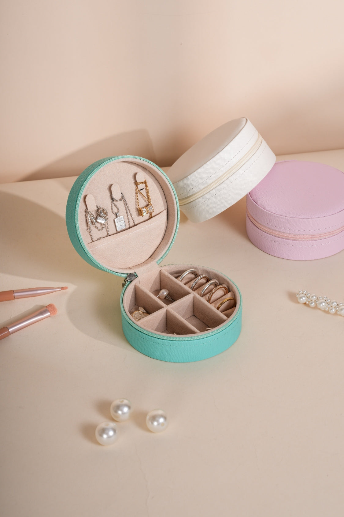 PU Leather Jewelry Storage Box 