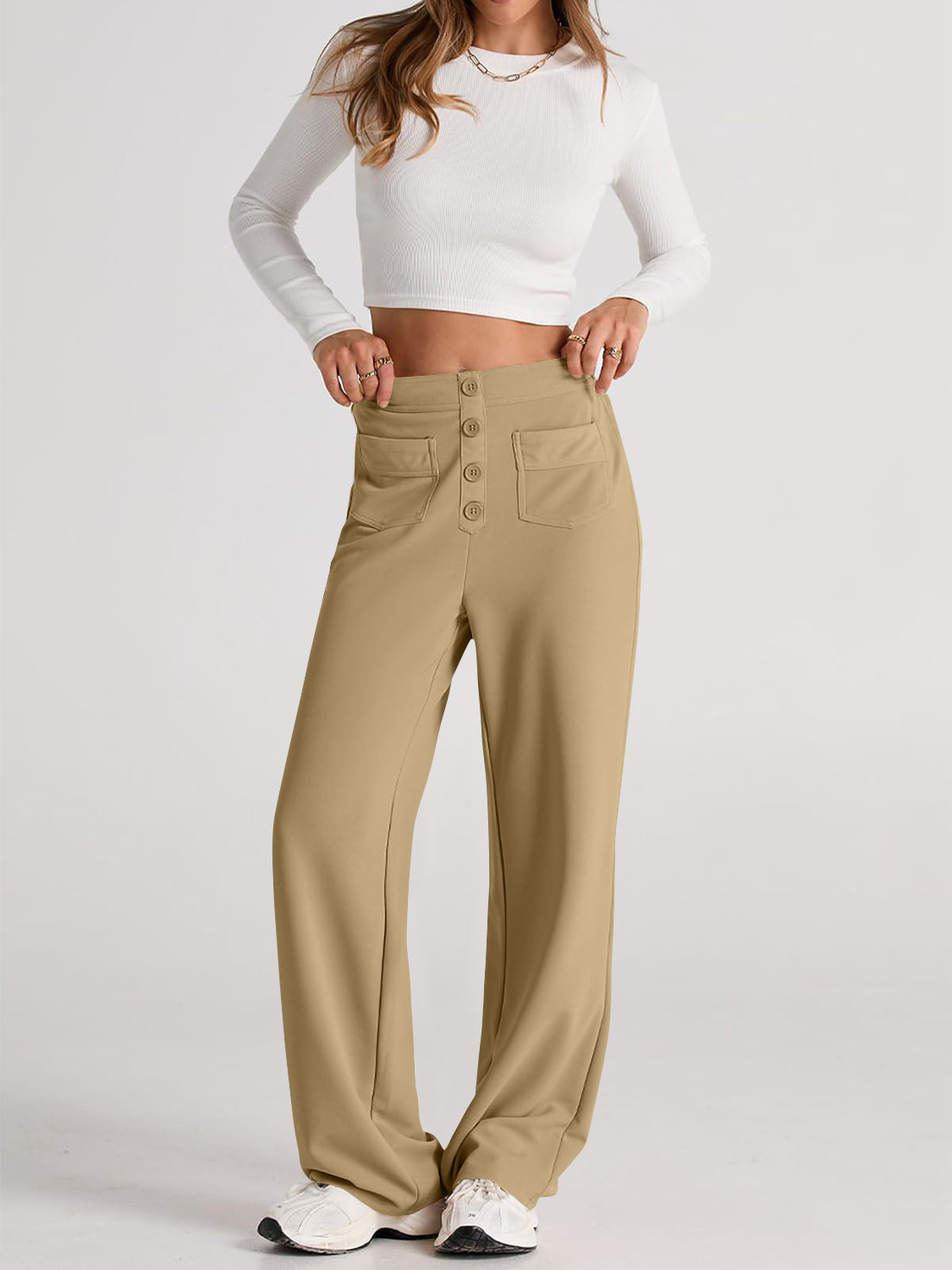 High Waist Wide Leg Pants Pants
