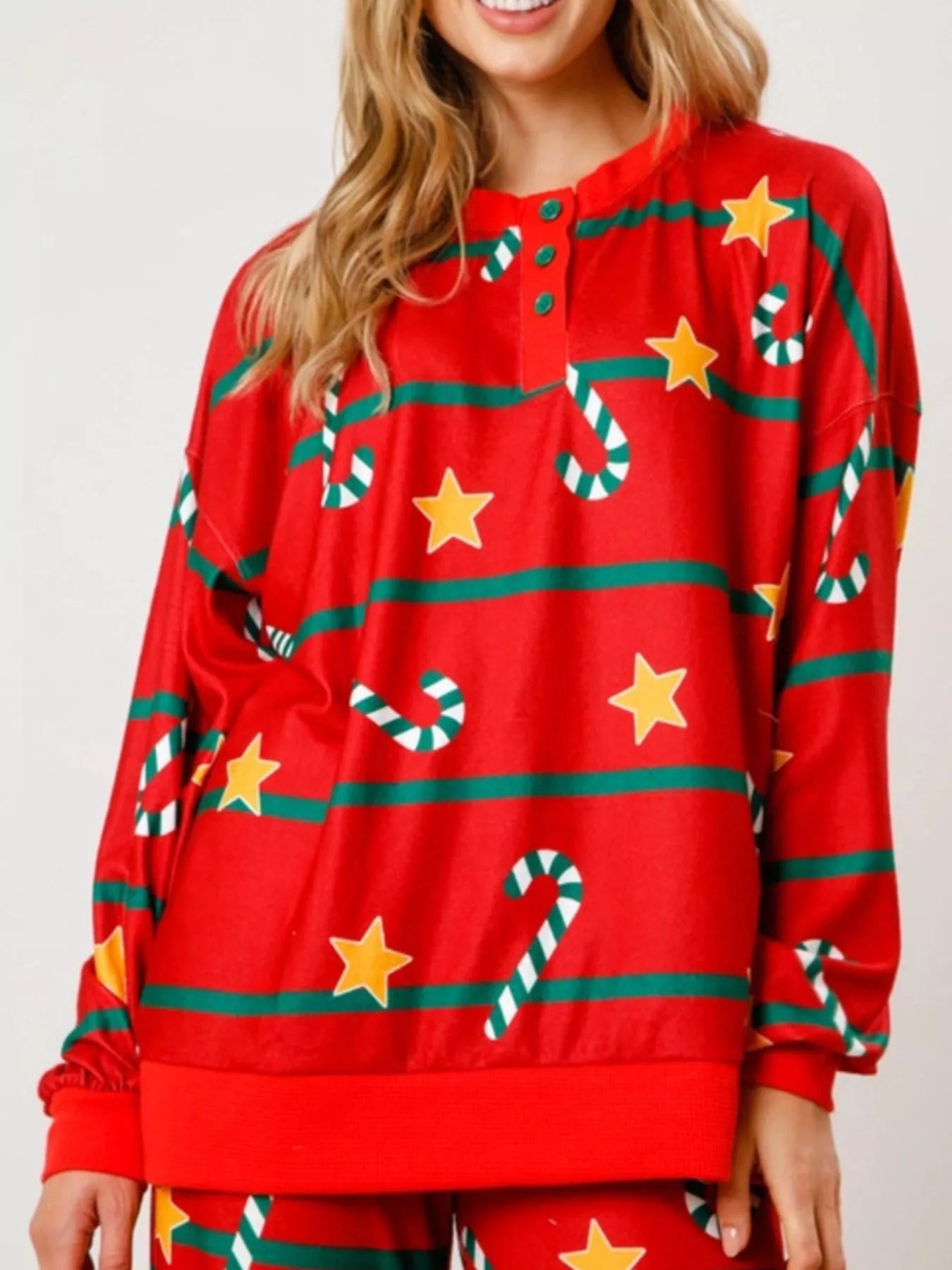 Christmas Long Sleeve Top and Pants Lounge Set Lingerie & Nightwear