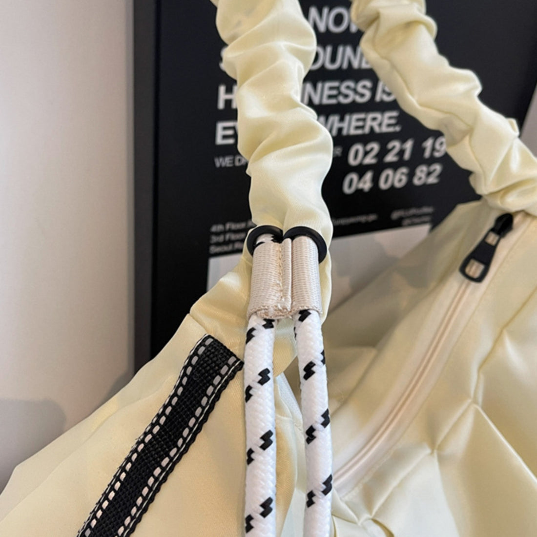 Ruched Large Tote Bag 