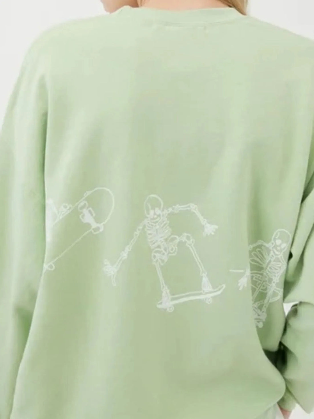 Skeleton Graphic Oversized Sweatshirt 