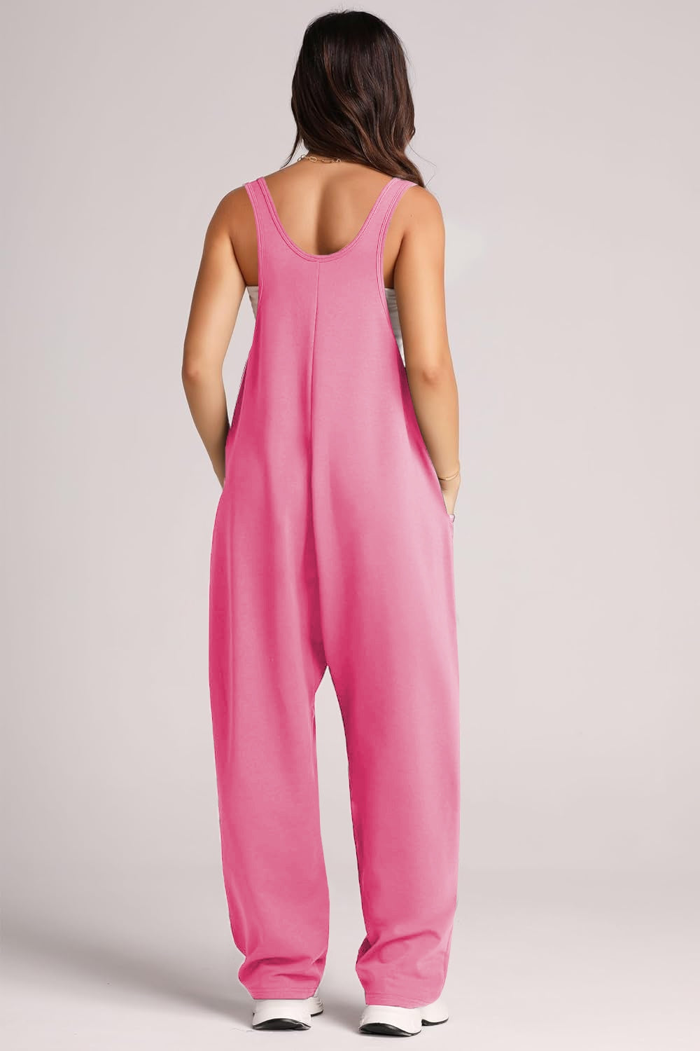Lovelet Wide Strap Jumpsuit with Pockets 