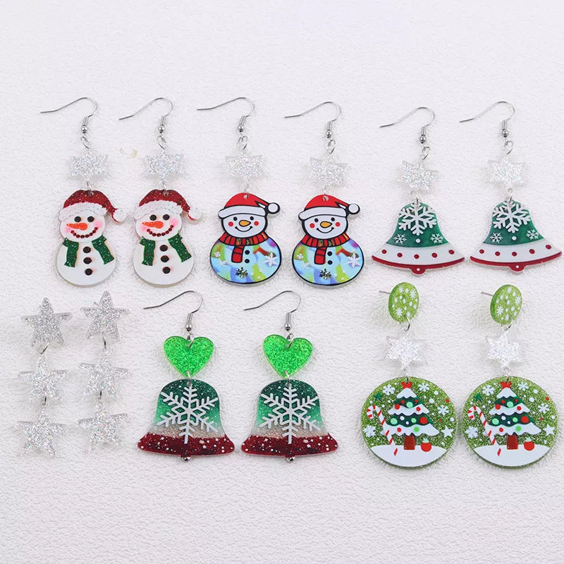 Christmas Theme Drop Earrings 
