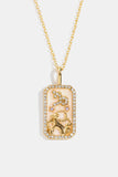 Rhinestone Constellation Pendant Copper Necklace 