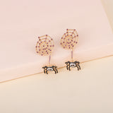 Spider Rhinestone Alloy Earrings 