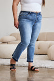 Judy Blue Full Size Release Hem Cropped Bootcut Jeans 