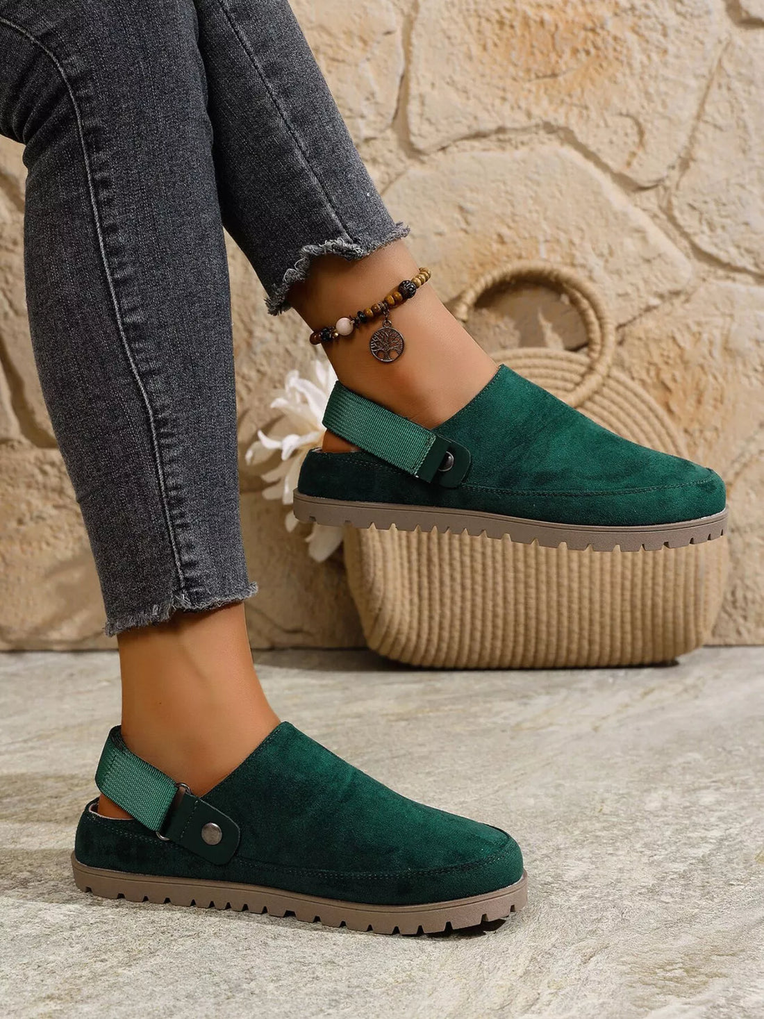 Round Toe Flats Slip-Ons 