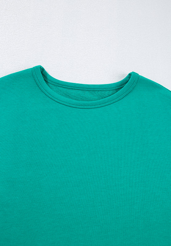 Full Size Round Neck Long Sleeve Top and Drawstring Pants Set 