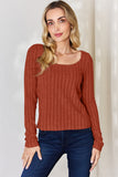 Basic Bae Full Size Ribbed Long Sleeve T-Shirt 